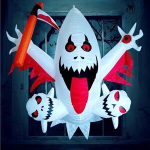 4 Foot Tall Inflatable Scary Halloween Ghost Indoor Outdoor Display New In Box
